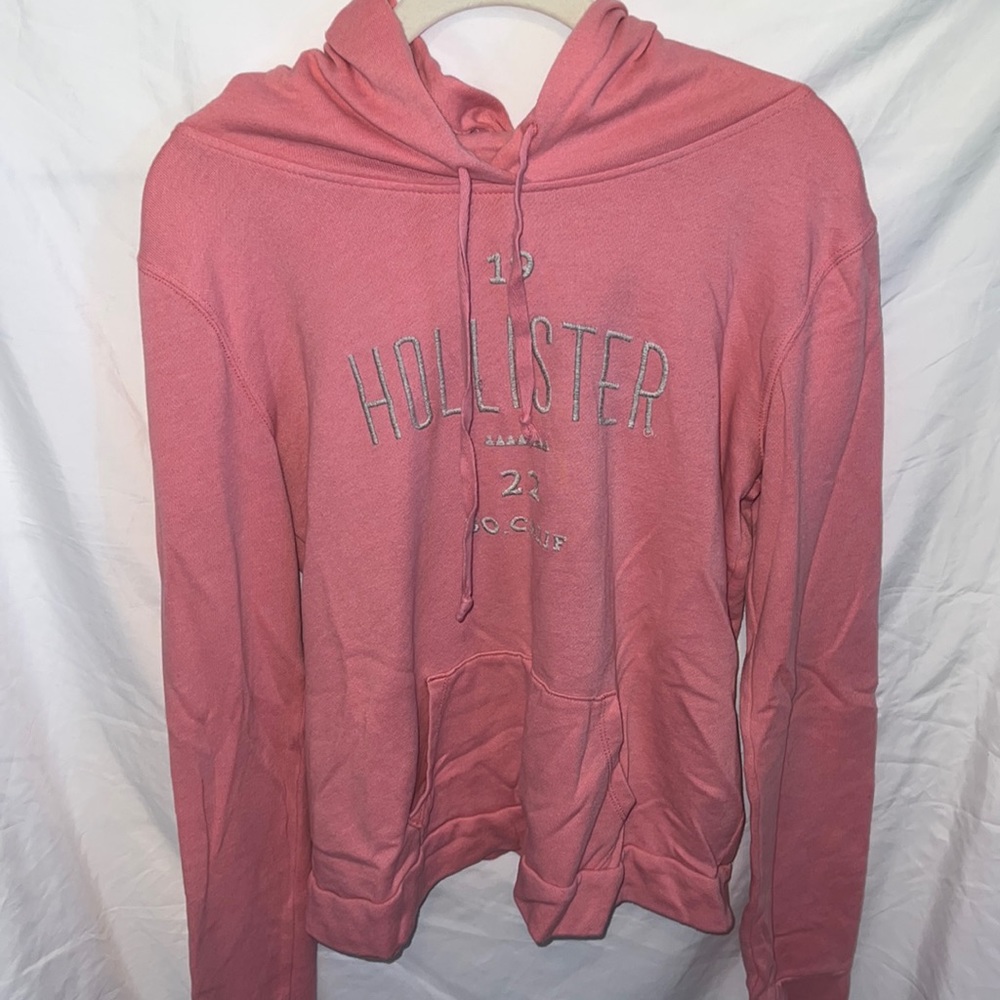 Hollister pink hoodie